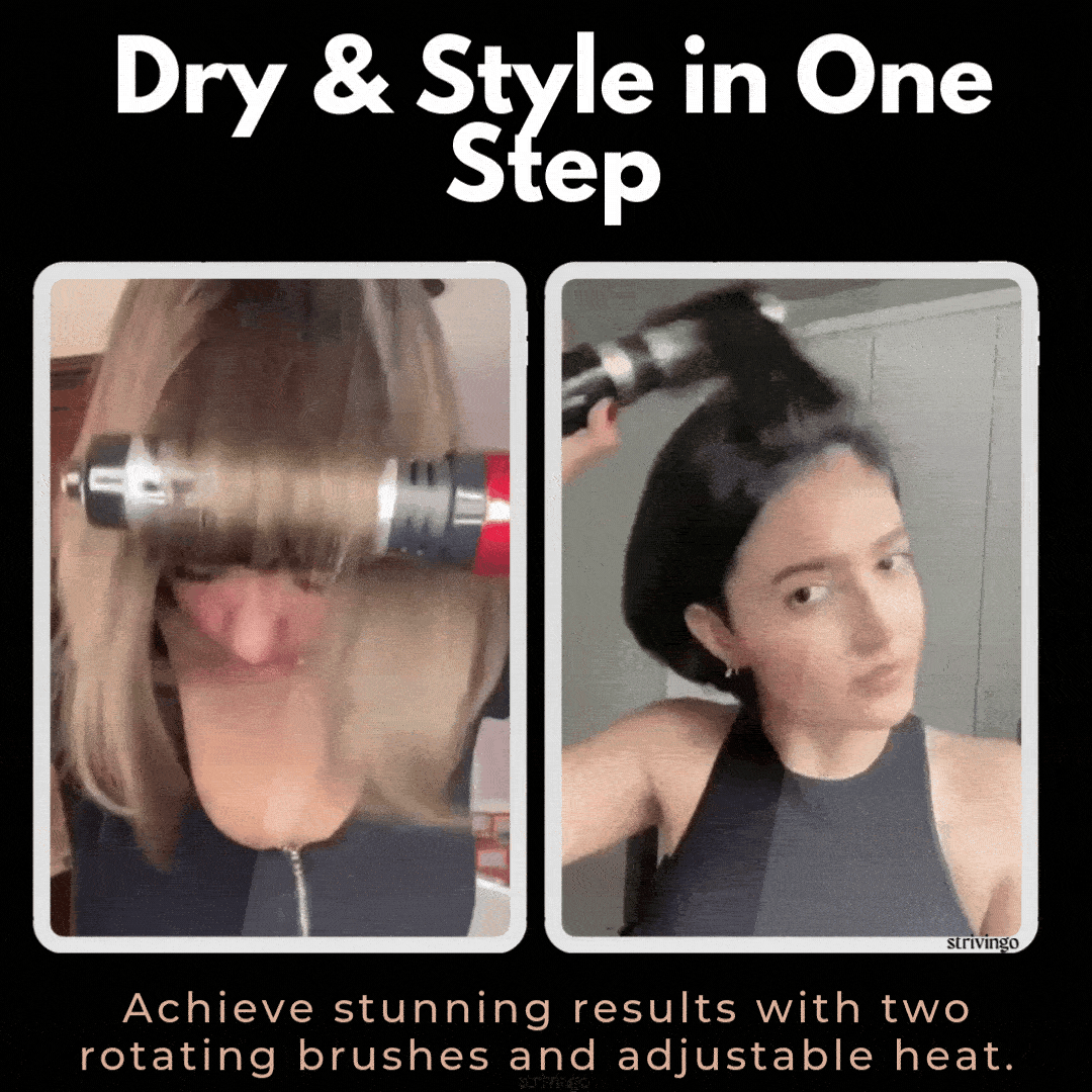 BreezePulse All-In-One Hair Dryer With Rotating Brush For At-Home Salon Quality