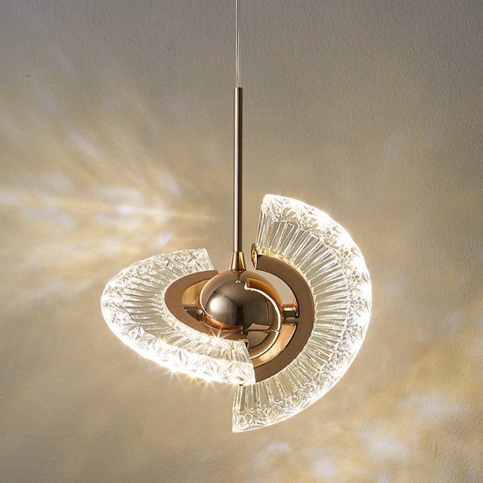 Aurora Orbit LED Pendant Lamp in Iron and Acrylic for Living Room and Bedroom