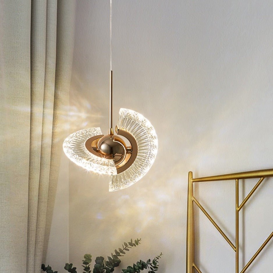 Aurora Orbit LED Pendant Lamp in Iron and Acrylic for Living Room and Bedroom
