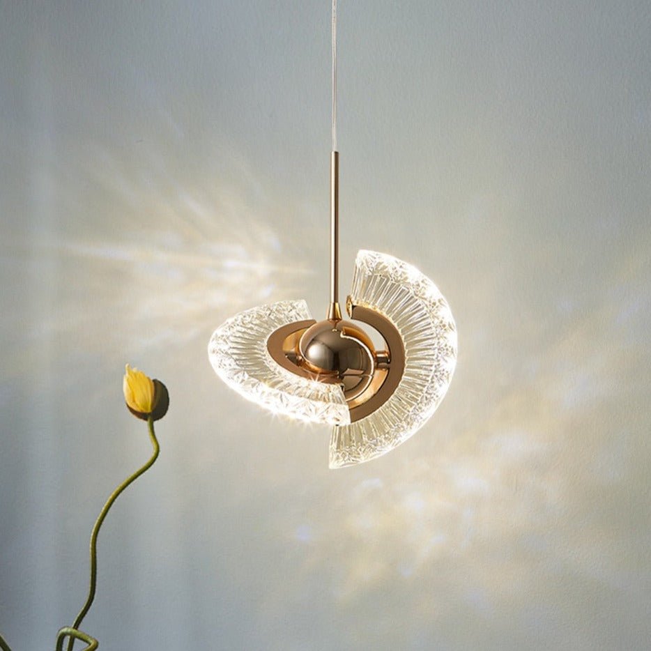 Aurora Orbit LED Pendant Lamp in Iron and Acrylic for Living Room and Bedroom