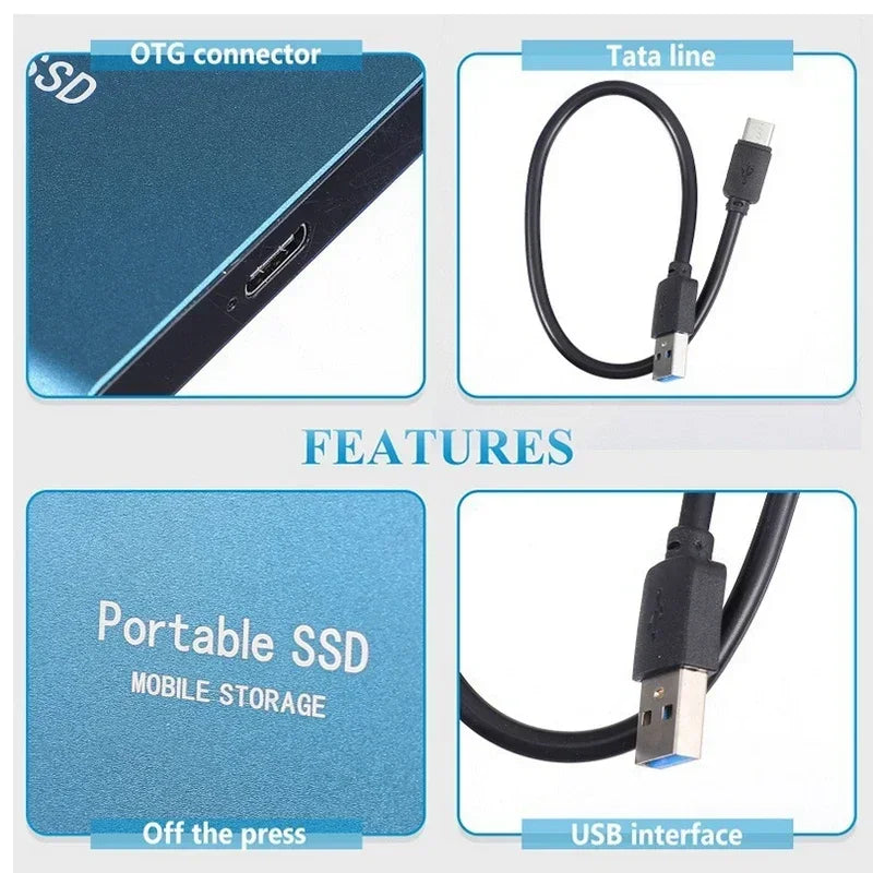Portable External SSD | USB 3.1 Type C Fast Storage | Up to 128GB
