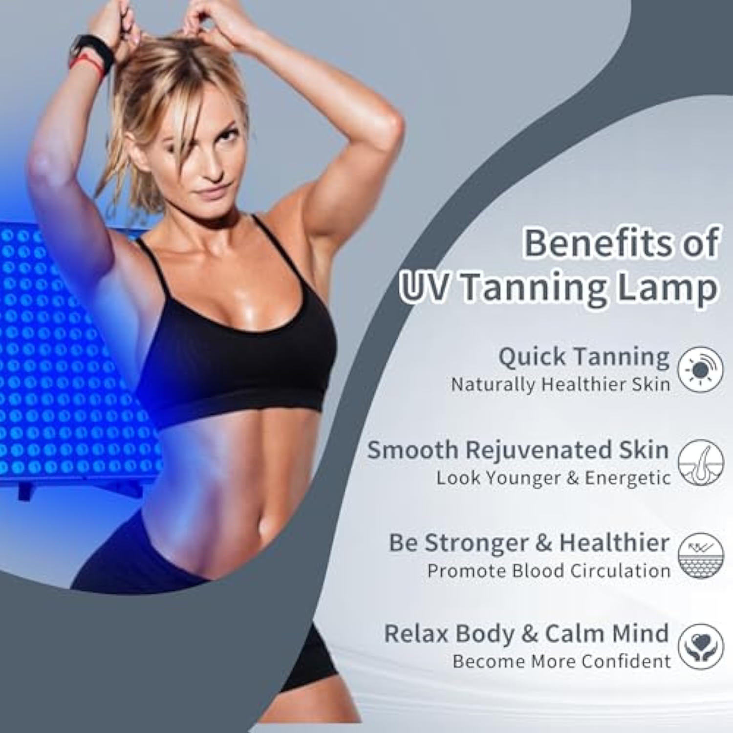 AstraGlow Home UV Lamp For Personal Sun Solarium Tanning