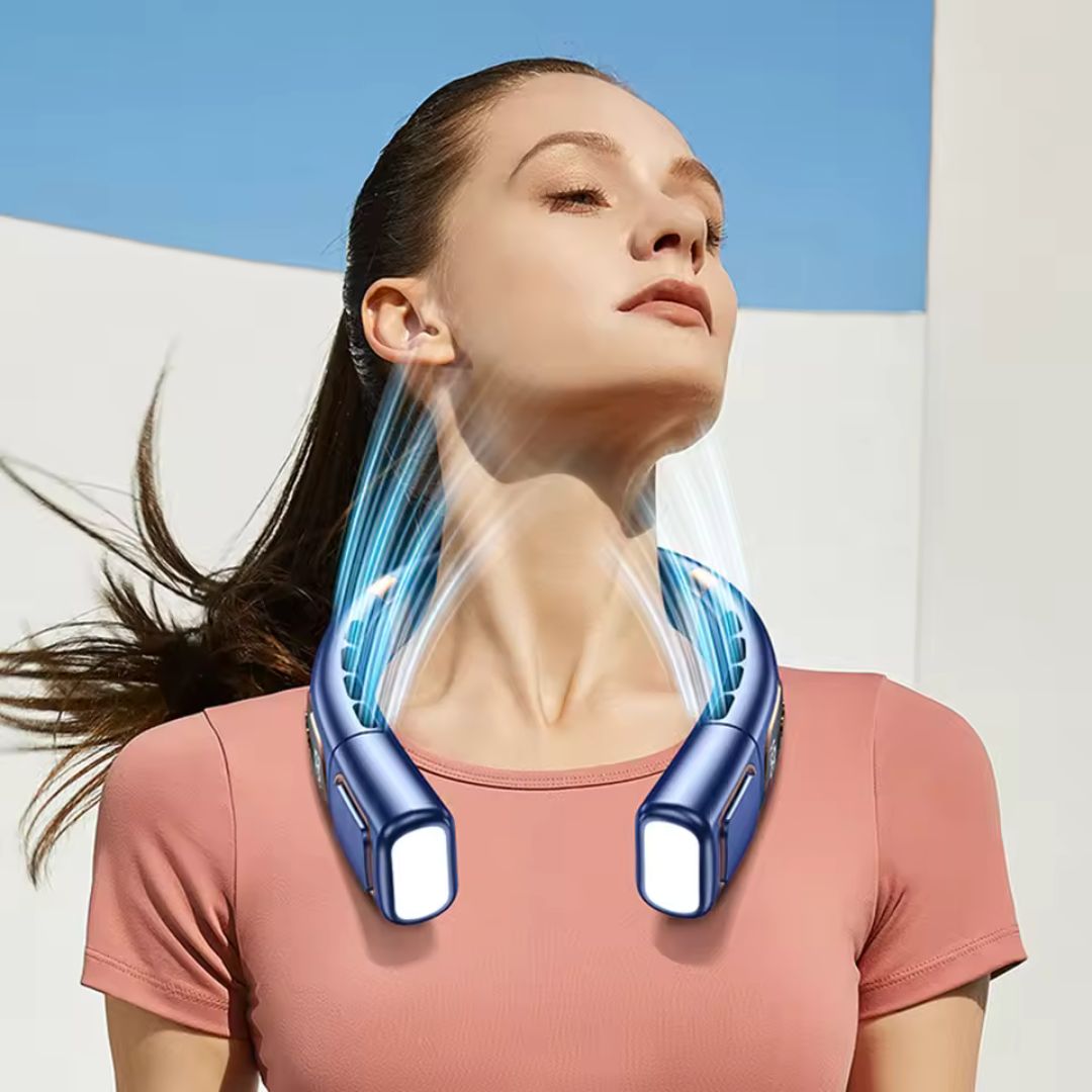 Froza krční ventilátor s 360stupňovým prouděním vzduchu pro osobní chlazení na cestách