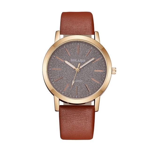 Orologio da polso IcoolGadgets Geneva con cinturino in pelle sintetica per donna, regalo elegante