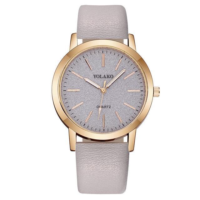Orologio da polso IcoolGadgets Geneva con cinturino in pelle sintetica per donna, regalo elegante