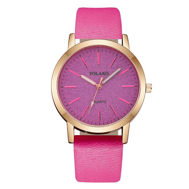 Orologio da polso IcoolGadgets Geneva con cinturino in pelle sintetica per donna, regalo elegante