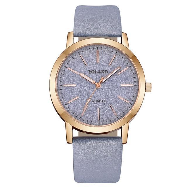 Orologio da polso IcoolGadgets Geneva con cinturino in pelle sintetica per donna, regalo elegante