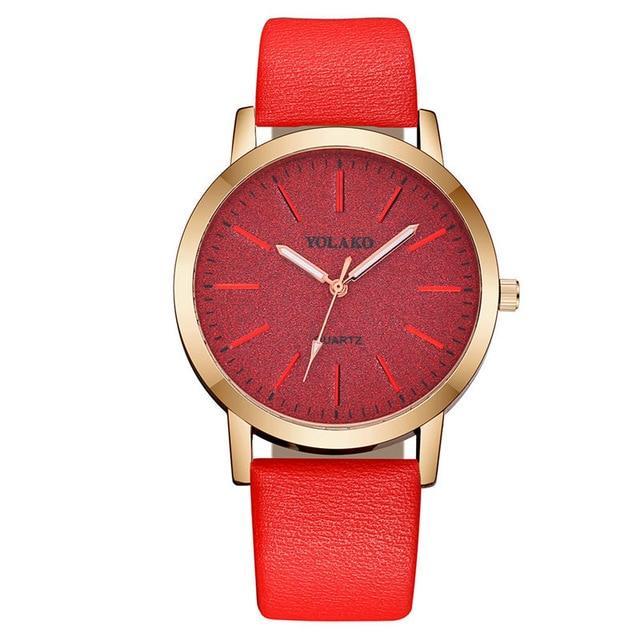Orologio da polso IcoolGadgets Geneva con cinturino in pelle sintetica per donna, regalo elegante
