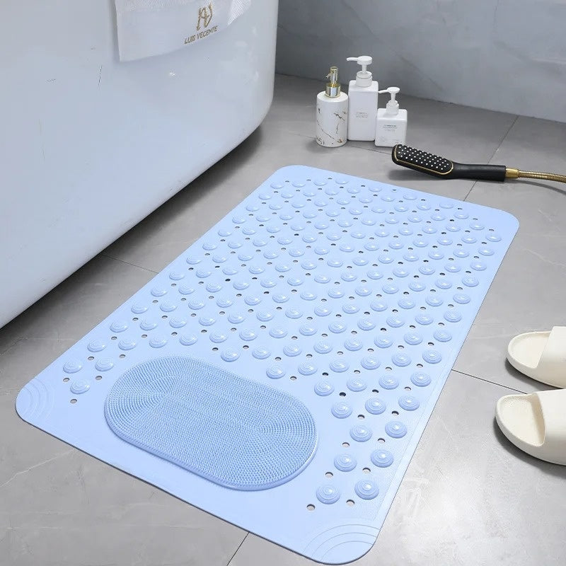NovaGrip Non Slip Mat For Shower With Built In Foot Scrubber And Grip Surface