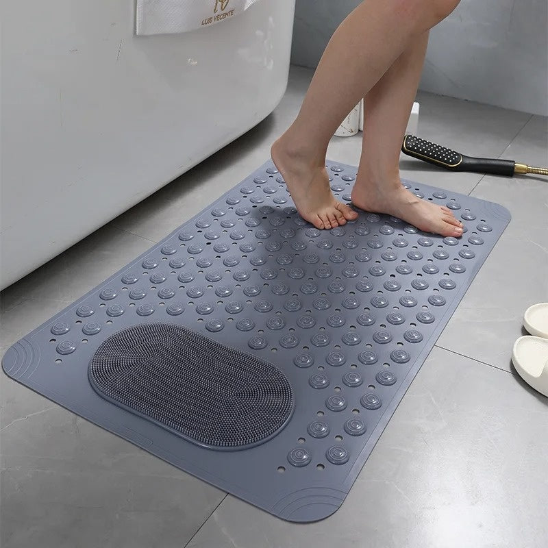 NovaGrip Non Slip Mat For Shower With Built In Foot Scrubber And Grip Surface