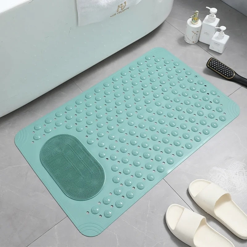 NovaGrip Non Slip Mat For Shower With Built In Foot Scrubber And Grip Surface