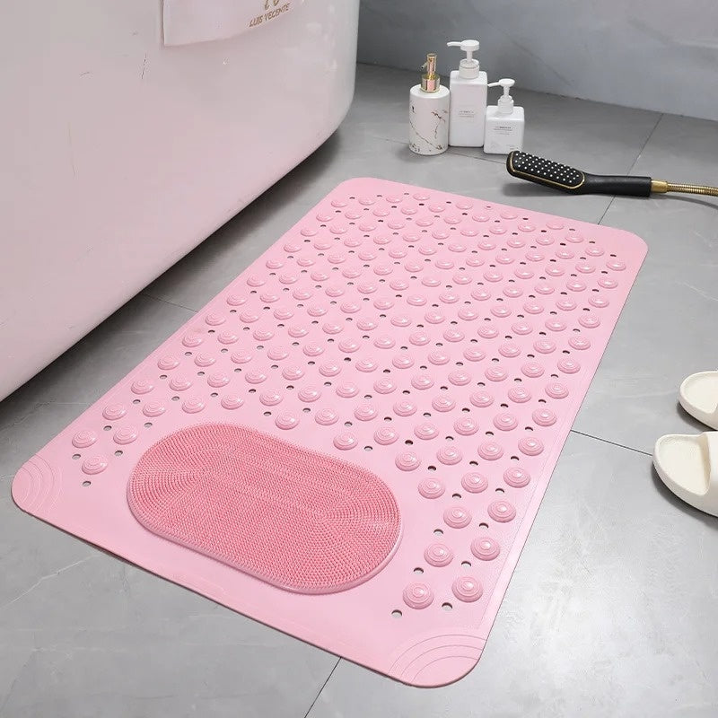 NovaGrip Non Slip Mat For Shower With Built In Foot Scrubber And Grip Surface