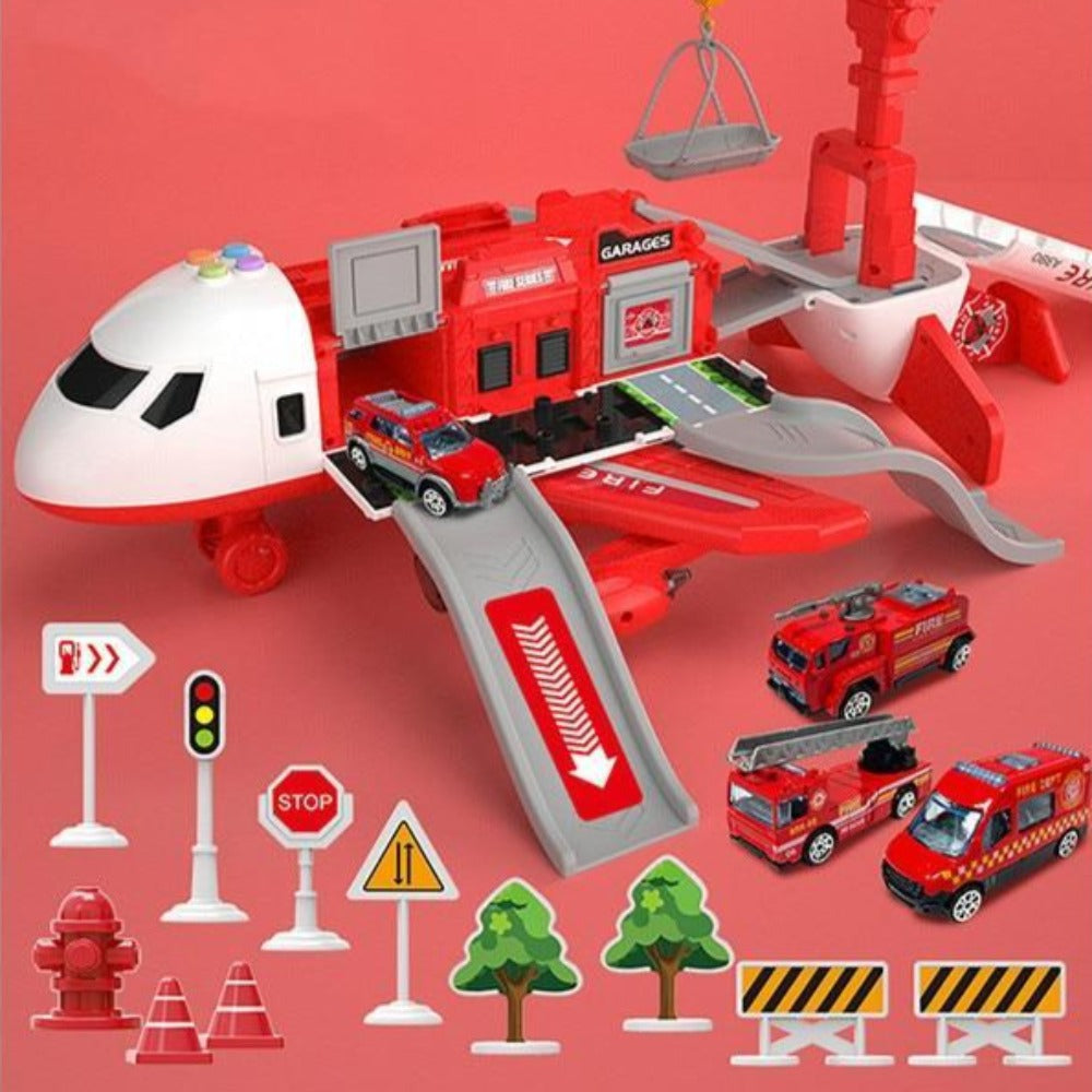 Set de juego de avión SkyExplorer para niños, kit de construcción y juego de roles de 20 piezas