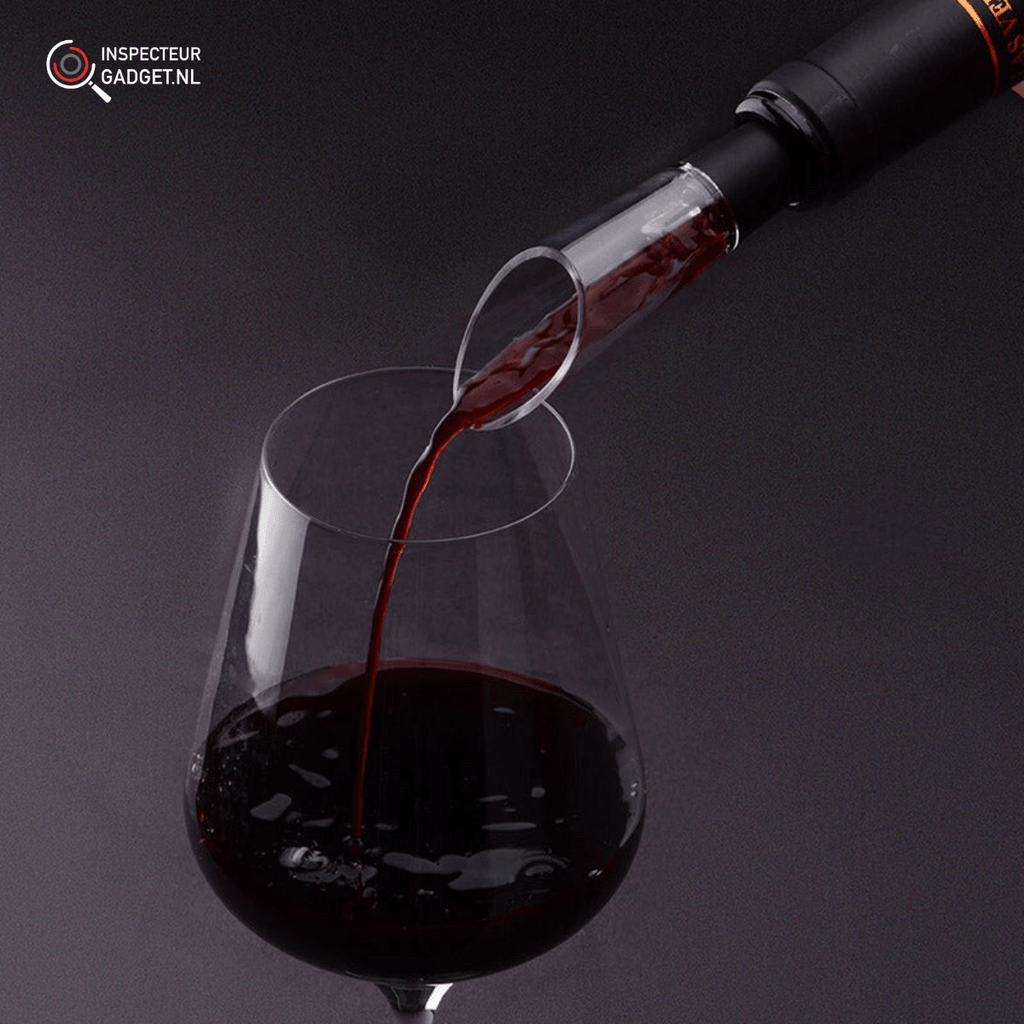 Apribottiglie Elettrico Vinolux 4 in 1 con Cavatappi, Tagliafogli, Aeratore e Tappo Sottovuoto