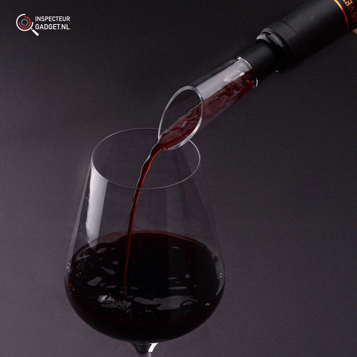 Apribottiglie Elettrico Vinolux 4 in 1 con Cavatappi, Tagliafogli, Aeratore e Tappo Sottovuoto