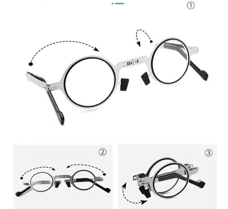 Gafas de lectura plegables compactas NovaFold con lentes resistentes a los arañazos
