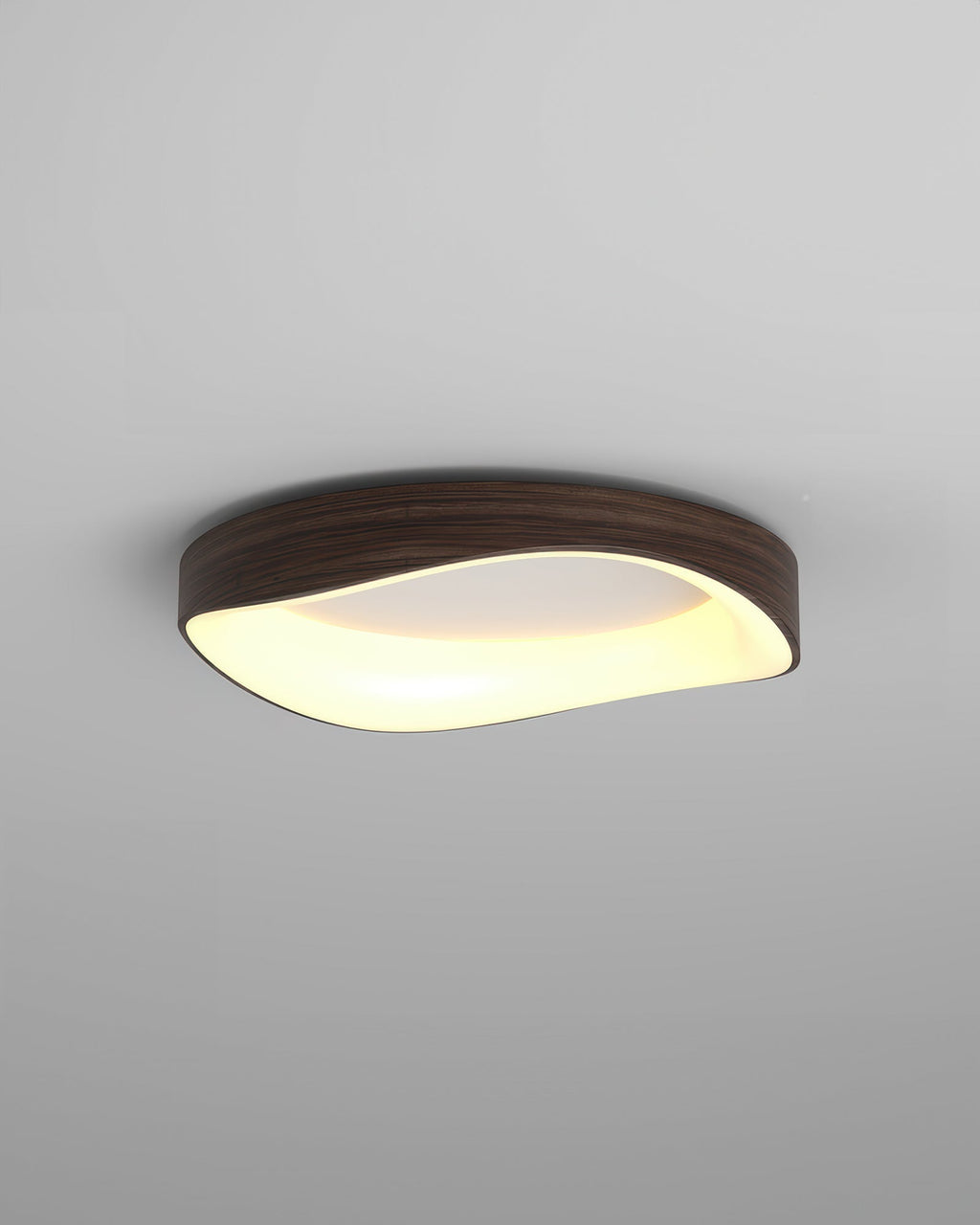 AstraNova Nordik Ahşap Doku LED Tavan Lambası Oturma ve Yatak Odaları için