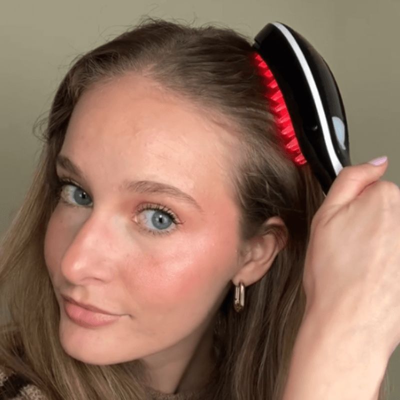Red Light and Blue Light Therapy Hair Brush for Daily Scalp Care