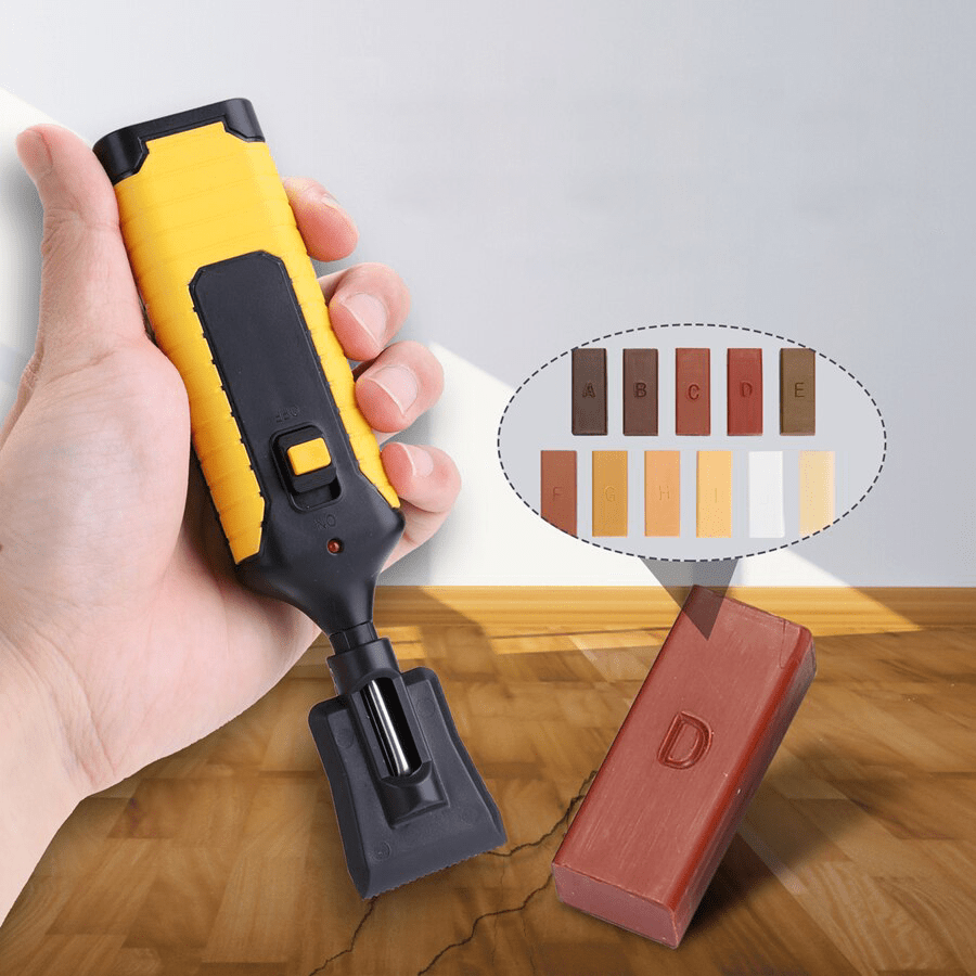 TimberMelt Color Tone Wax Set For Scratches On Wood Dents With Heating Pen