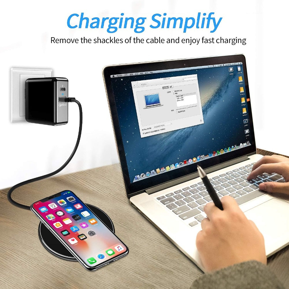 لوحة شحن لاسلكية ماجسيف USB C بقوة 30 واط لهواتف iPhone وسامسونج وأندرويد