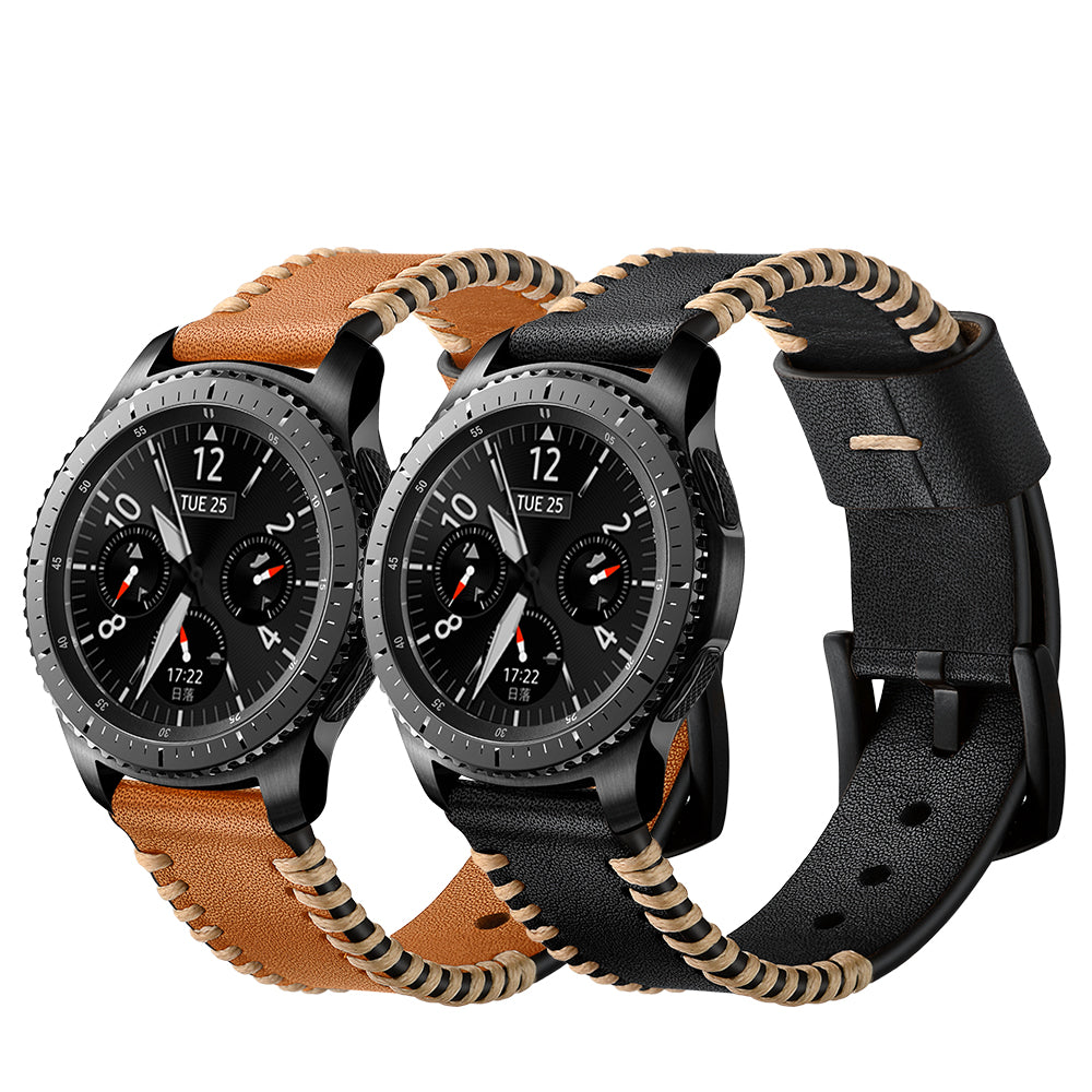 Ručně šitý kožený řemínek pro Galaxy Watch 4-7 20mm